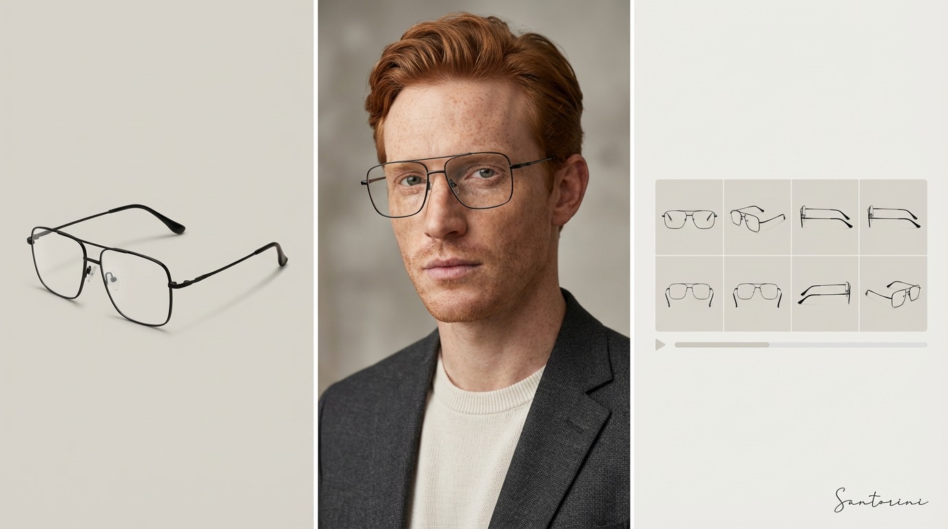 Armação óptica masculina Santorini